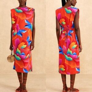 FARM RIO Ombré Chita Midi Shirt Dress